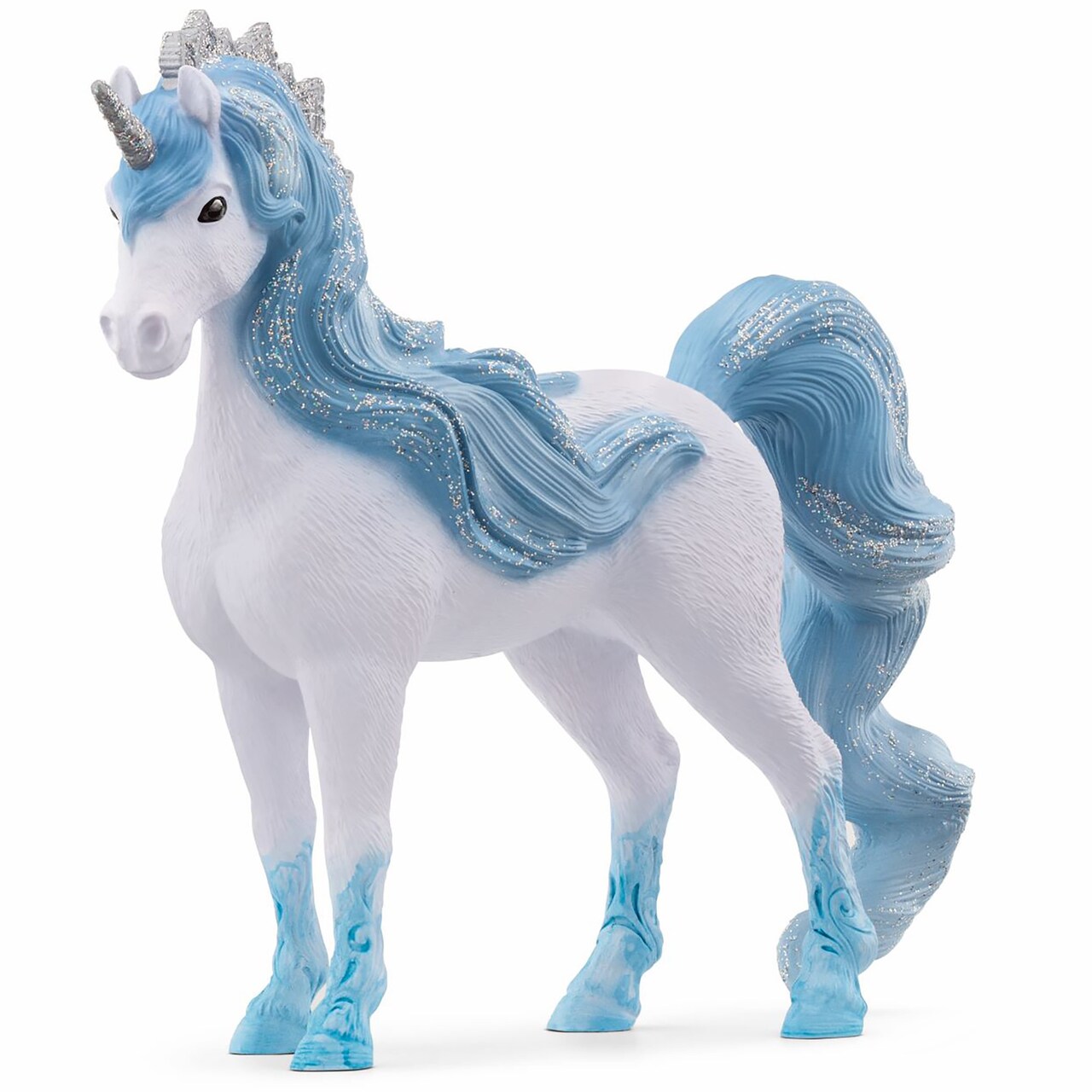 Schleich Bayala: Flowy Unicorn Mare - Magical Figurine, White-Blue-Silver With Glittering Detail, Enchanted Collectible Toy Figure, Kids Ages 5+